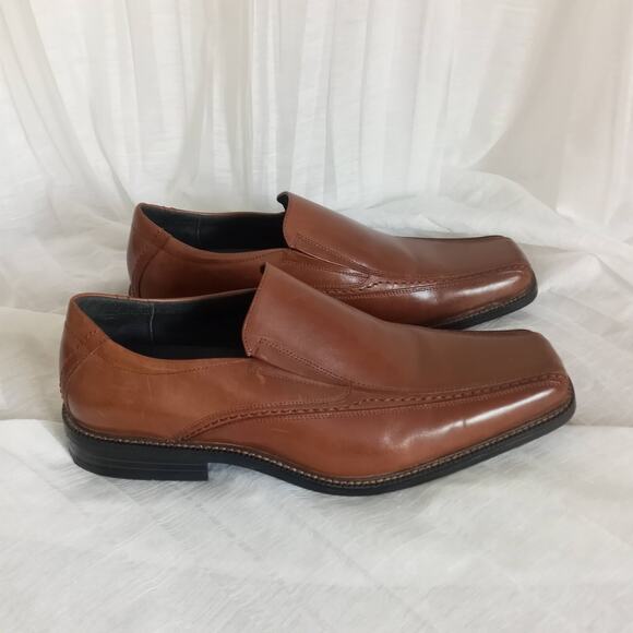 STACY ADAMS Leather Loafers Men Sz 11 M Comfort Insole Brown Slip On Dress Shoe - Picture 11 of 11